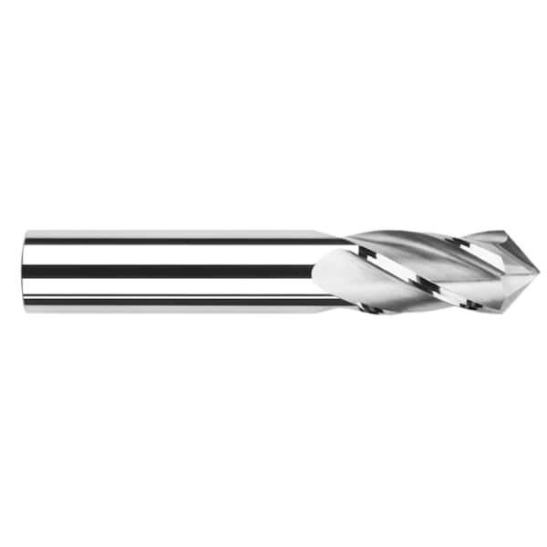 Drill/End Mill - Mill Style - 4 Flute, 0.0312" (1/32), Included Angle: 120 Degrees